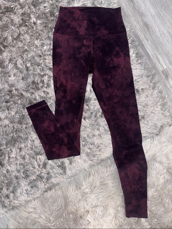 lululemon athletica Pants - lululemon athletica Burgundy Tie-Dye High-Rise Leggings